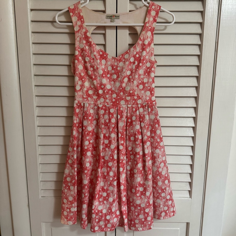 Altar'd State Pink and White Dress